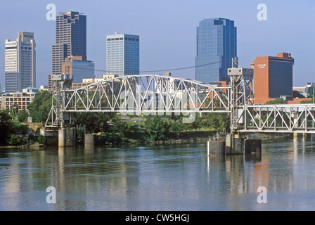 Arkansas River View da North Little Rock Little Rock Arkansas Foto Stock