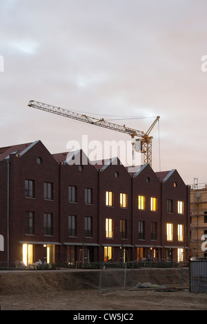 Berlino, marchio di nuova costruzione townhouses Foto Stock