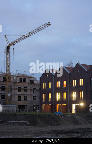 Berlino, marchio di nuova costruzione townhouses Foto Stock