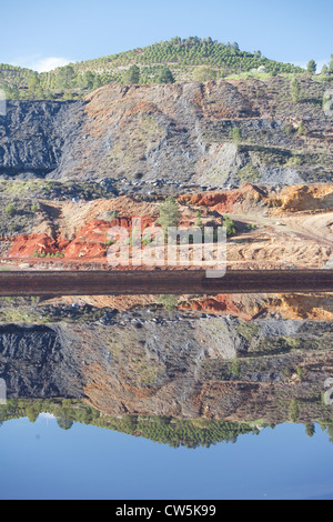 Riotinto, miniere riflessione, Huelva, Andalusia, Spagna Foto Stock