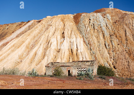 Vecchia casa in miniere Riotinto, Huelva, Andalusia, Spagna Foto Stock