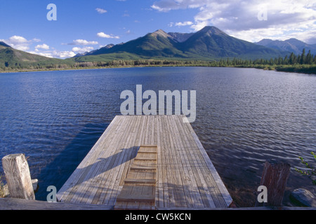 Vermiglio laghi nel Parco Nazionale di Banff, Alberta, Canada Foto Stock