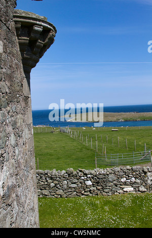 Il castello di Muness su Unist nelle isole Shetland Foto Stock