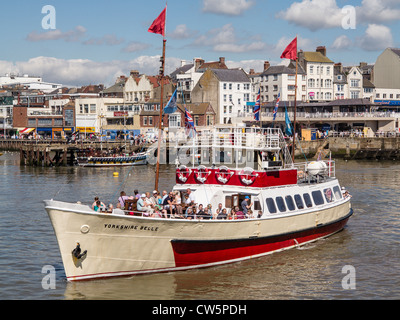 Yorkshire Belle di lasciare il porto di Bridlington Yorkshire Regno Unito Foto Stock