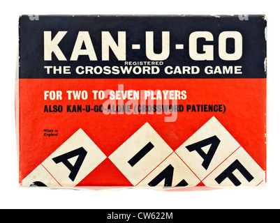 Vintage KAN-U-GO crossword card game Foto Stock