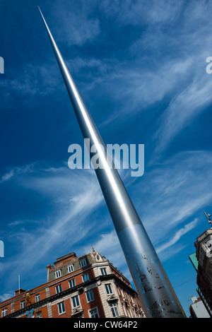 Guglia di Dublino noto anche come un monumento di luce da parte di Ian Ritchie Architects in O'Connell Street, Dublin, Irlanda, Europa. Foto Stock