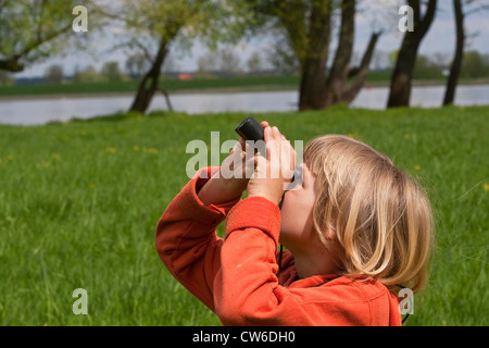 Ragazzo con , Germania Foto Stock