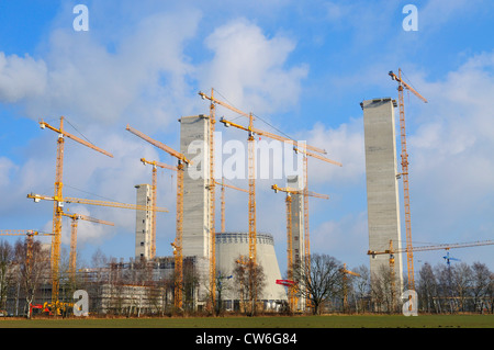 Sito in costruzione powerplant Hamm, Germania, Renania settentrionale-Vestfalia, la zona della Ruhr, Hamm Foto Stock