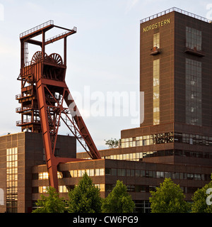 Il vento ruota del Nordstern vecchia miniera di carbone, in Germania, in Renania settentrionale-Vestfalia, la zona della Ruhr, Gelsenkirchen Foto Stock