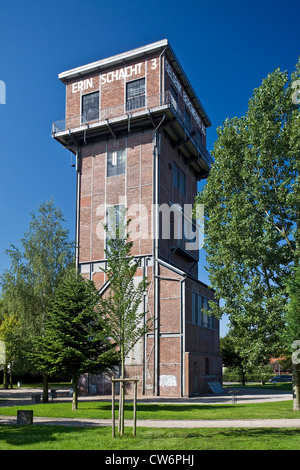 Telaio pit di Erin miniera di carbone, in Germania, in Renania settentrionale-Vestfalia, la zona della Ruhr, Castrop-Rauxel Foto Stock