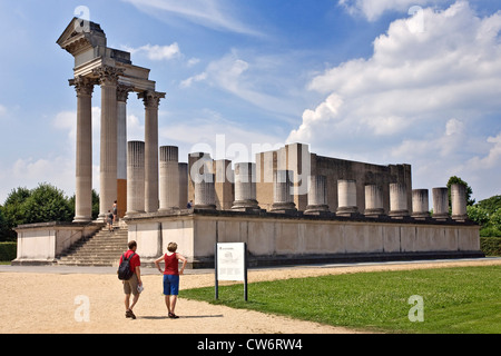 Hafentempel nel giardino archeologico di Xanten, in Germania, in Renania settentrionale-Vestfalia, Xanten Foto Stock