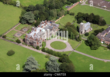 Vista aerea del Ingestre Hall e il Centro delle Arti, Stafford Foto Stock