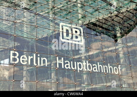 Stazione centrale di Berlino, Lehrter Bahnhof, Germania Berlino Foto Stock