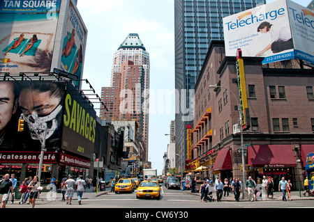 New York City 7 th Avenue vicino a Times Square selvaggi Foto Stock