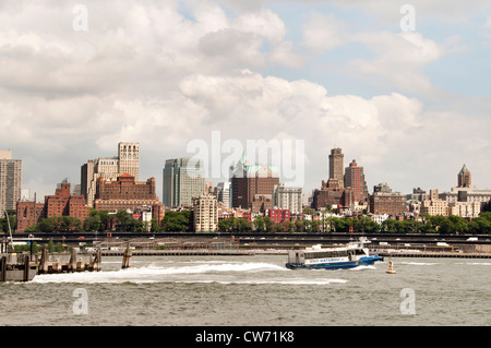 Brooklyn Heights East River New York City Ferry negli Stati Uniti Foto Stock