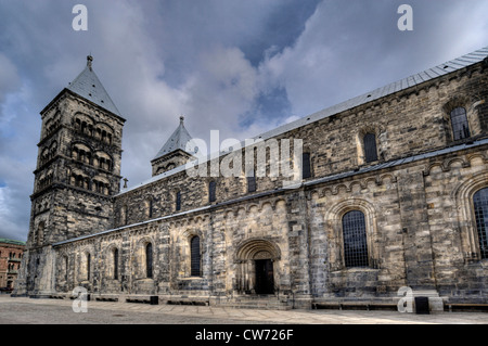 Cattedrale Lunds domkyrka, Svezia, Lund Foto Stock