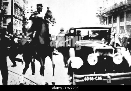 Assassinio del re Alessandro di Jugoslavia a Marsiglia, 1934 Foto Stock