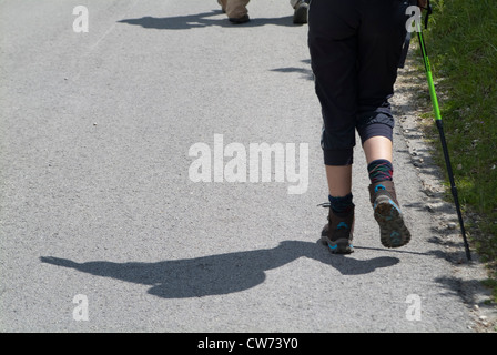 Escursionismo nella Vall de Laguar, provincia di Alicante, Valencia, Spagna Foto Stock