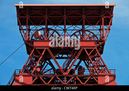 Copricapo di ex miniera di carbone Rheinpreussen 4, in Germania, in Renania settentrionale-Vestfalia, Moers Foto Stock