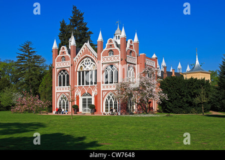 Casa gotica di Dessau-Woerlitz Garden Realm, Germania, Sassonia-Anhalt, Dessau Foto Stock