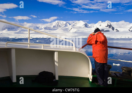 Passeggero sul sogno antartico, Antartide, baia Neko Harbour Foto Stock