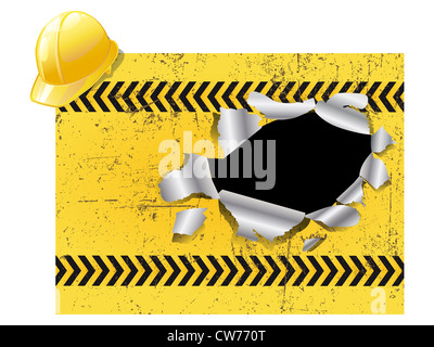 In costruzione piastra con antiknock casco Foto Stock
