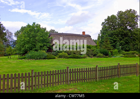 Casa di paglia, Germania, Bassa Sassonia, Osterholz, Worpswede Foto Stock