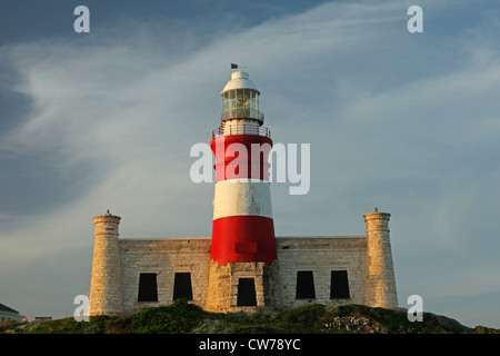 Faro di Cape Agulhas africas all estremo sud, sud Africa, Sud Western Cape, Garden Route Game Lodge, Cape Agulhas Foto Stock