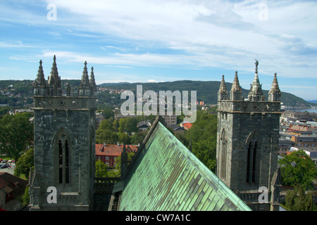 La cattedrale Nidaros, Norvegia Trondheim Foto Stock