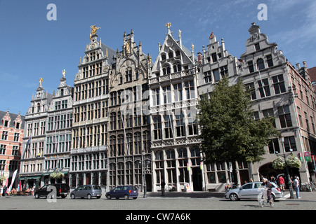 Grote Markt di Anversa, Belgio, Fiandre, Anversa Foto Stock