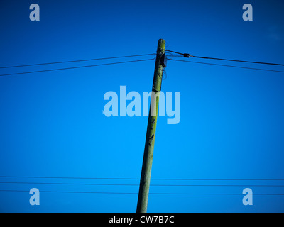 Telefono cassetta di giunzione con la luna Foto Stock