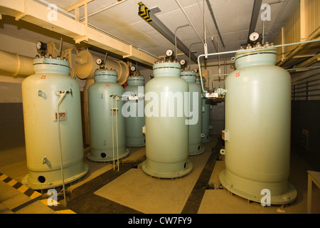 L'Europa, Germania, Brandeburgo, protzel, anti-bunker atomico di harnekop, aria sistema di decontaminazione Foto Stock