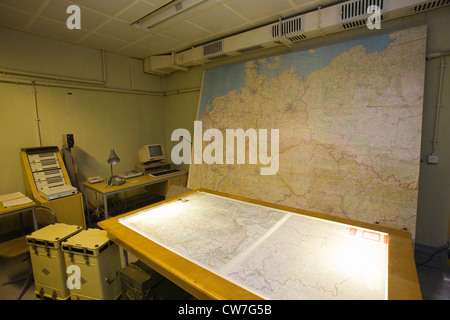 L'Europa, Germania, Brandeburgo, protzel, anti-bunker atomico di harnekop, controllo militare hall Foto Stock