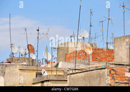 La città vecchia con , Marocco, Medina von Fes Foto Stock