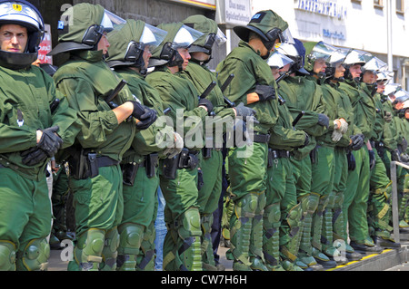 Polizia a neo-nazi deployment, GERMANIA Baden-Wuerttemberg Foto Stock