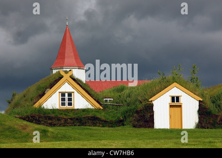 Museo del fondo erboso Glaumbaer, Islanda, Skagi Foto Stock