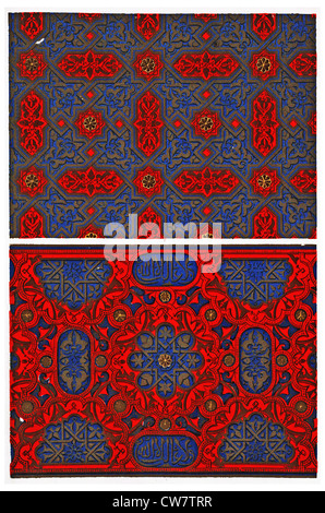 Ornamenti moresco dell'Alhambra Foto Stock