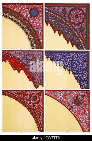 Ornamenti moresco dell'Alhambra Foto Stock
