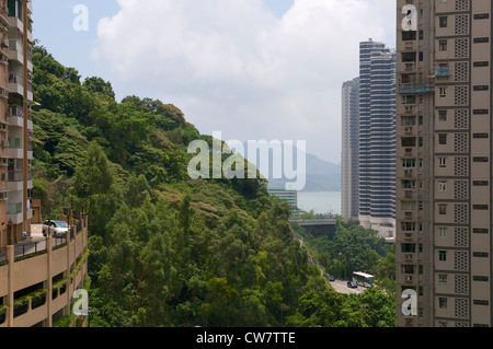 Baguio Villa in Pok Fu Lam è uno dei molti residential elevato aumento gli sviluppi a Hong Kong Foto Stock