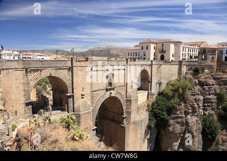 Famoso ponte Puente Nuevo a Ronda, Andalusia Spagna Foto Stock