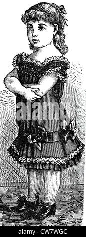 Moda per bambini nel 1881 Foto Stock