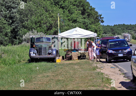 Fattoria stradale stand Long Island New York Foto Stock