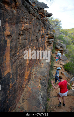 A piedi la Gorge Trail nel Kalbarri National Park Australia Occidentale Foto Stock