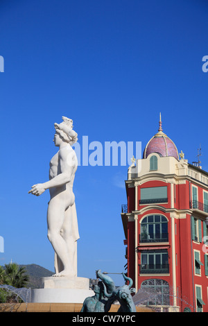 Fontaine du Soleil, fontana del sole, Place Massena Nizza, Francia, Europa Foto Stock