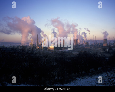 La Scozia, Grangemouth, la massiccia BP complesso petrolchimico, uno dei più grandi e moderni in Europa, settore nel Regno Unito. Foto Stock