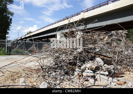 Demolizione del ponte di Huguenot di Richmond, Virginia ,2012 Foto Stock