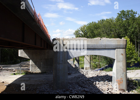 Demolizione del ponte di Huguenot di Richmond, Virginia ,2012 Foto Stock