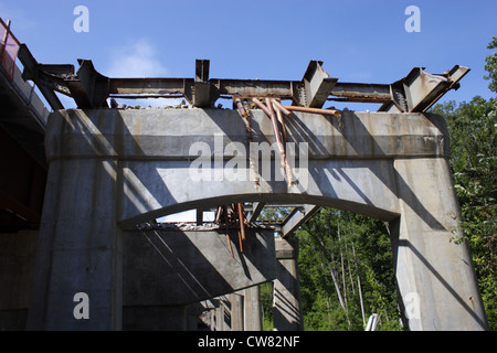 Demolizione del ponte di Huguenot di Richmond, Virginia ,2012 Foto Stock