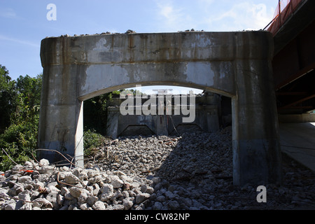 Demolizione del ponte di Huguenot di Richmond, Virginia ,2012 Foto Stock