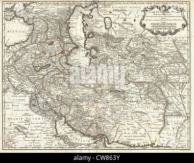 1724 De L'Isle Mappa di Persia (Iran, Iraq, Afghanistan) Foto Stock